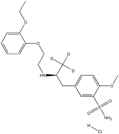 2-methoxy-5-[(2S)-3,3,3-trideuterio-2-[2-(2-ethoxyphenoxy)ethylamino]propyl]benzenesulfonamide:hydrochloride Structure