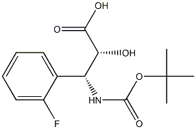 REL-(2R,3R)-3-((叔丁氧基羰基)氨基)-3-(2-氟苯基)-2-羟基丙酸,1217721-99-7,结构式