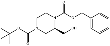 (R)-4-BOC-1-CBZ-2-HYDROXYMETHYLPIPERAZINE, 1217813-68-7, 结构式