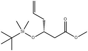 methyl (3R)-3-{[(tert-butyl)(dimethyl)silyl]oxy}hex-5-enoate, 121980-44-7, 结构式