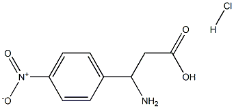DL-3-氨基-3-(4-硝基苯基)丙酸盐酸盐, 1220106-24-0, 结构式