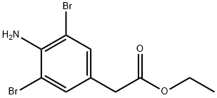 (4-Amino-3,5-dibromo-phenyl)-acetic acid ethyl ester Struktur