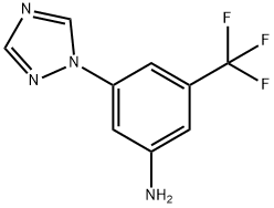 3-(1H-1,2,4-TRIAZOL-1-YL)-5-(TRIFLUOROMETHYL)ANILINE 结构式