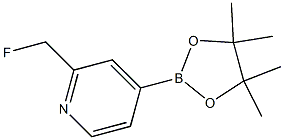 2-(fluoromethyl)-4-(4,4,5,5-tetramethyl-1,3,2-dioxaborolan-2-yl)pyridine Struktur