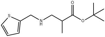 tert-butyl 2-methyl-3-{[(thiophen-2-yl)methyl]amino}propanoate Struktur