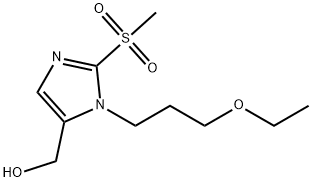 [1-(3-ethoxypropyl)-2-methanesulfonyl-1H-imidazol-5-yl]methanol Struktur