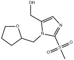 {2-methanesulfonyl-1-[(oxolan-2-yl)methyl]-1H-imidazol-5-yl}methanol Struktur