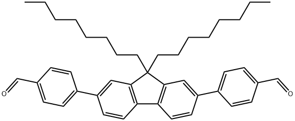 Benzaldehyde, 4,4'-(9,9-dioctyl-9H-fluorene-2,7-diyl)bis- Struktur