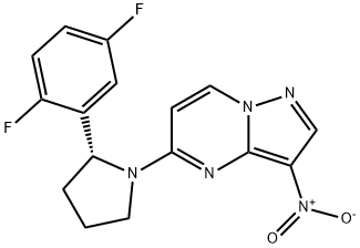 (R)-5-(2-(2,5-difluorophenyl)pyrrolidin-1-yl)-3-nitropyrazolo[1,5-a]pyrimidine Structure