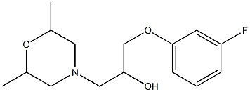 1-(2,6-dimethylmorpholino)-3-(3-fluorophenoxy)propan-2-ol 结构式