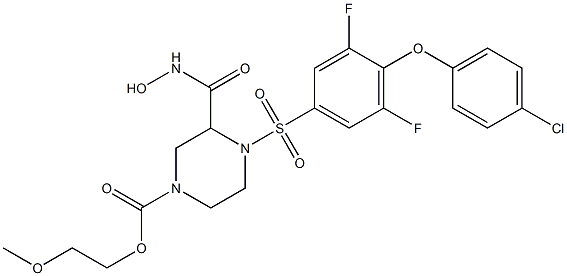2-methoxyethyl 4-((4-(4-chlorophenoxy)-3,5-difluorophenyl)sulfonyl)-3-(hydroxycarbamoyl)piperazine-1-carboxylate|XL-784