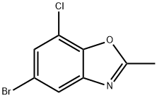 5-溴-7-氯-2-甲基苯并[D]恶唑 结构式