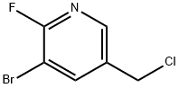 3-Bromo-5-(chloromethyl)-2-fluoropyridine, 1227584-17-9, 结构式