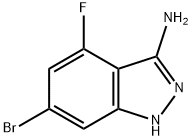 6-bromo-4-fluoro-1H-indazol-3-amine 化学構造式