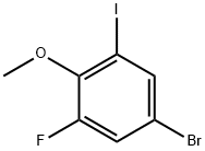 5-溴-1-氟-3-碘-2-甲氧基苯 结构式
