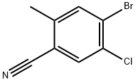 4-溴-5-氯-2-甲基苯甲腈, 1228376-18-8, 结构式