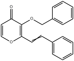 3-BENZYLOXY-2-STYRYL-PYRAN-4-ONE Structure