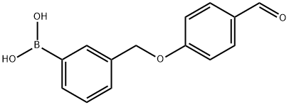 3-((4-甲酰基苯氧基)甲基)苯基硼酸, 1229652-27-0, 结构式