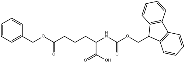 N-FMOC-S-2-氨基己二酸-6-苄酯, 1232400-96-2, 结构式