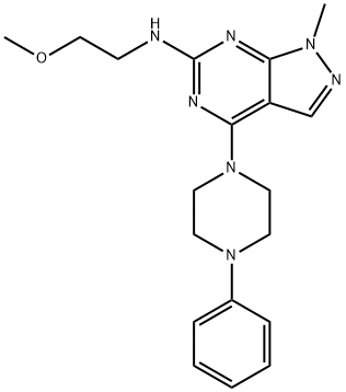 N-(2-methoxyethyl)-1-methyl-4-(4-phenylpiperazin-1-yl)pyrazolo[3,4-d]pyrimidin-6-amine Structure