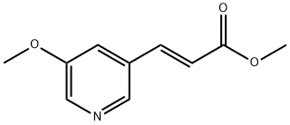 3-(5-メトキシピリジン-3-イル)アクリル酸(E)-メチル 化学構造式