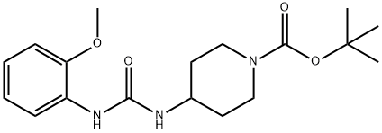 tert-Butyl 4-[3-(2-methoxyphenyl)ureido]piperidine-1-carboxylate Struktur