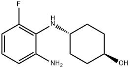 (1R*,4R*)-4-(2-Amino-6-fluorophenylamino)cyclohexanol Structure
