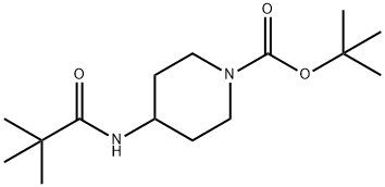 tert-Butyl 4-pivalamidopiperidine-1-carboxylate Struktur