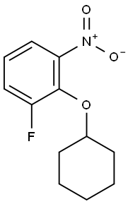2-(Cyclohexyloxy)-1-fluoro-3-nitrobenzene Struktur
