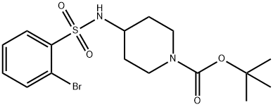 tert-Butyl 4-(2-bromophenylsulfonamido)piperidine-1-carboxylate Struktur