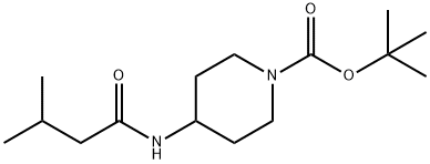 4-(3-甲基丁酰胺基)哌啶-1-羧酸叔丁酯 结构式