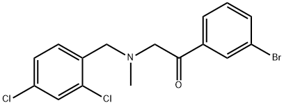 1-(3-bromophenyl)-2-((2,4-dichlorobenzyl)(methyl)amino)ethanone,1234366-96-1,结构式