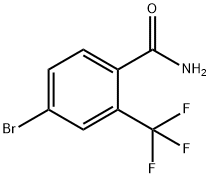 4-溴-2-(三氟甲基)苯甲酰胺 结构式