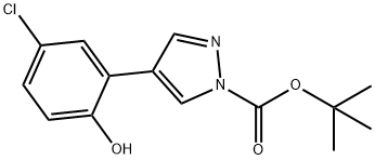 tert-butyl 4-(5-chloro-2-hydroxyphenyl)-1H-pyrazole-1-carboxylate Structure