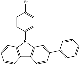 2-フェニル-9-(4-ブロモフェニル)-9H-カルバゾール 化学構造式