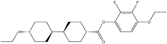 [1,1'-Bicyclohexyl]-4-carboxylic acid, 4'-propyl-, 4-ethoxy-2,3-difluorophenyl ester, (trans,trans)- Struktur