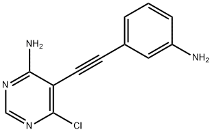 6-amino-5-((3-aminophenyl)ethynyl)-4-chloropyrimidine Structure