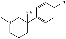 3-(4-CHLOROPHENYL)-1-METHYLPIPERIDIN-3-AMINE 化学構造式