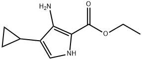 ETHYL 3-AMINO-4-CYCLOPROPYL-1H-PYRROLE-2-CARBOXYLATE 结构式