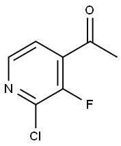 1-(2-CHLORO-3-FLUOROPYRIDIN-4-YL)ETHANONE 化学構造式