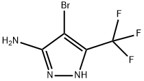 4-溴-5-(三氟甲基)-1H-吡唑-3-胺, 1239163-70-2, 结构式
