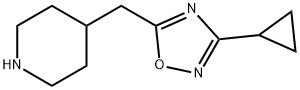 3-cyclopropyl-5-(piperidin-4-ylmethyl)-1,2,4-oxadiazole Structure