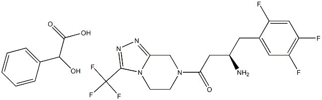 (R)-3-Amino-1-(3-(Trifluoromethyl)-5,6-Dihydro-[1,2,4] Triazolo[4,3-A]Pyrazin-7(8H)-Yl)-4-(2,4,5-Trifluorophenyl) Butan-1-One Mandelate(Sgn06M) Struktur