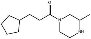 3-cyclopentyl-1-(3-methylpiperazin-1-yl)propan-1-one Struktur