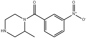 2-methyl-1-(3-nitrobenzoyl)piperazine Struktur