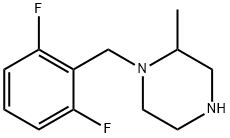 1-[(2,6-difluorophenyl)methyl]-2-methylpiperazine Struktur