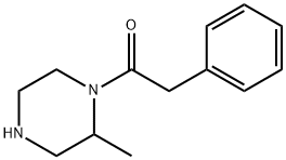 1-(2-メチルピペラジン-1-イル)-2-フェニルエタン-1-オン 化学構造式