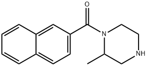 2-メチル-1-(ナフタレン-2-カルボニル)ピペラジン 化学構造式