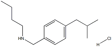 butyl({[4-(2-methylpropyl)phenyl]methyl})amine hydrochloride Struktur