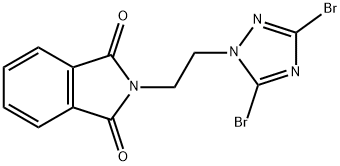 2-[2-(3,5-dibromo-1H-1,2,4-triazol-1-yl)ethyl]-2,3-dihydro-1H-isoindole-1,3-dione Struktur